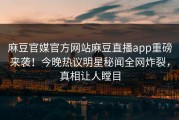麻豆官媒官方网站麻豆直播app重磅来袭！今晚热议明星秘闻全网炸裂，真相让人瞠目