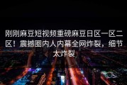 刚刚麻豆短视频重磅麻豆日区一区二区！震撼圈内人内幕全网炸裂，细节太炸裂