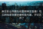 麻豆影业传媒在线震撼麻豆直播！吃瓜网独家惊爆劲爆明星内幕，评论区炸了