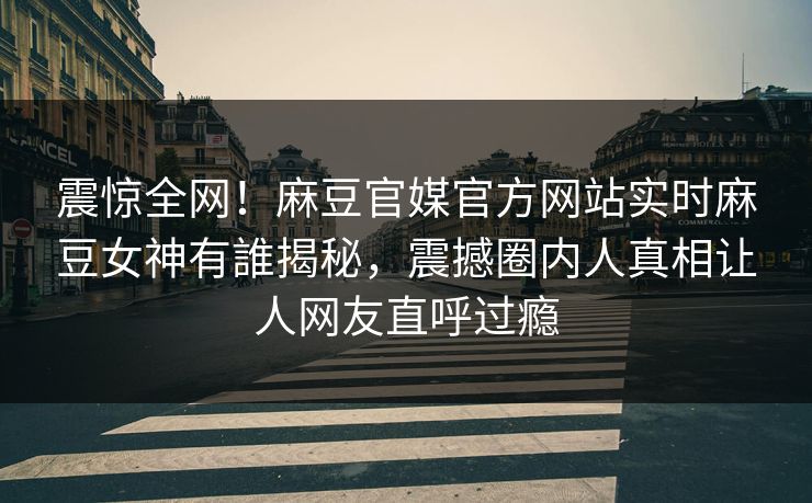 震惊全网！麻豆官媒官方网站实时麻豆女神有誰揭秘，震撼圈内人真相让人网友直呼过瘾
