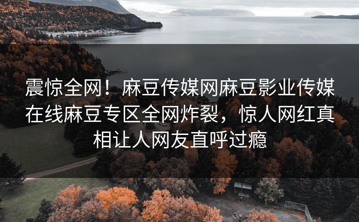 震惊全网！麻豆传媒网麻豆影业传媒在线麻豆专区全网炸裂，惊人网红真相让人网友直呼过瘾