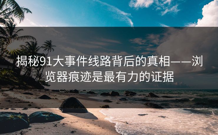 揭秘91大事件线路背后的真相——浏览器痕迹是最有力的证据